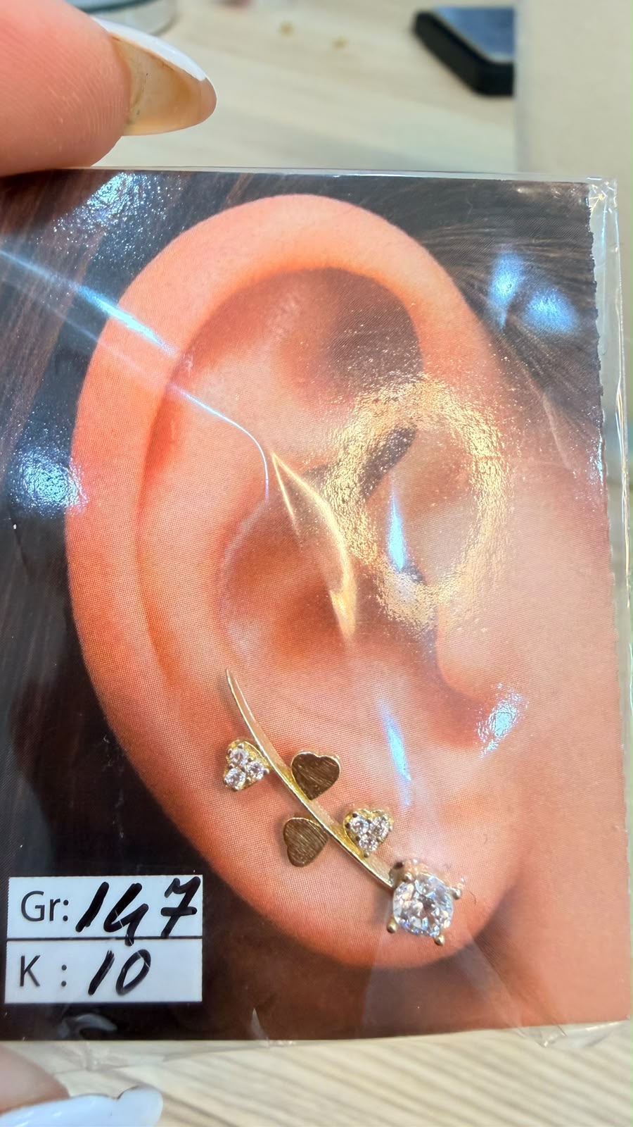 ARETE EAR CLEAM FLOR 1G 10K